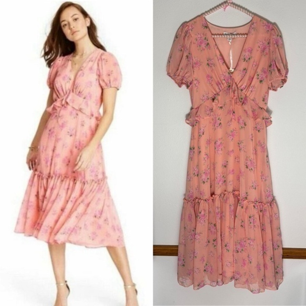 LoveShackFancy x Target NWT Fleur Pink tiered floral dress size 6